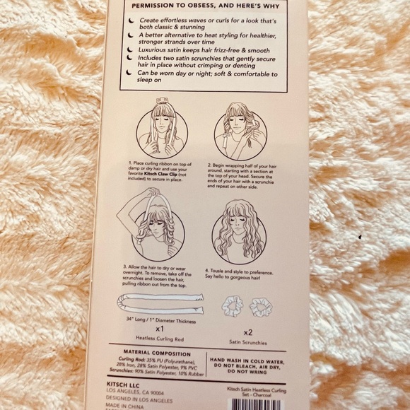 Kitsch the satin Beatles curling set Gray - Picture 2 of 2